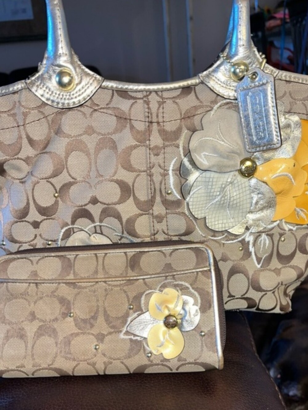 Coach 2010 Foral Tote And Wallet